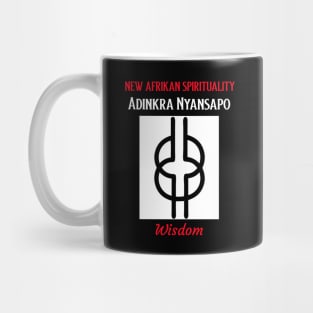 Adinkra Symbol Nyansapo representing Wisdom Mug